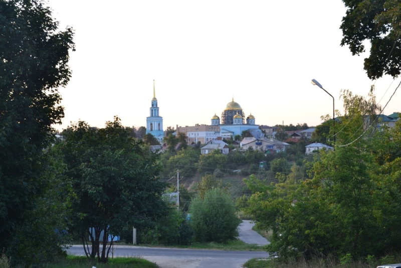 Вид на центральную часть города Лебедянь с улицы Первомайская