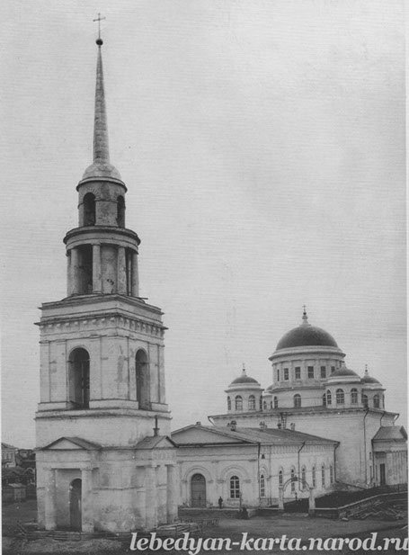 Лебедянь старое фото Ново-Казанского собора