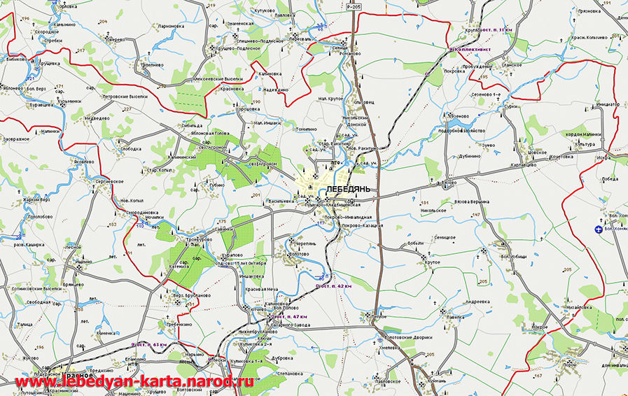 Карта лебедянского района липецкой области